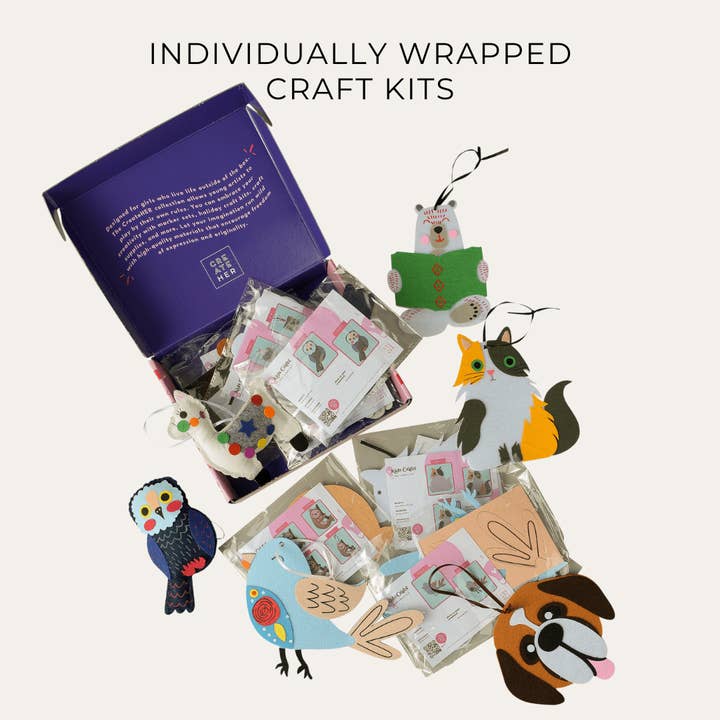 Kids Crafts, LLC. - Wholesale DIY Craft Kit - Kids - Furry Friends Felt Craft Kit – Cute DIY Animal Crafts3