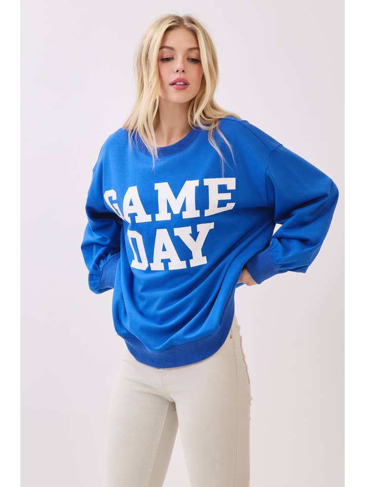 Sewn and Seen - Wholesale Graphic Sweatshirt - Women's - Bold Varsity Game Day Sweatshirt36