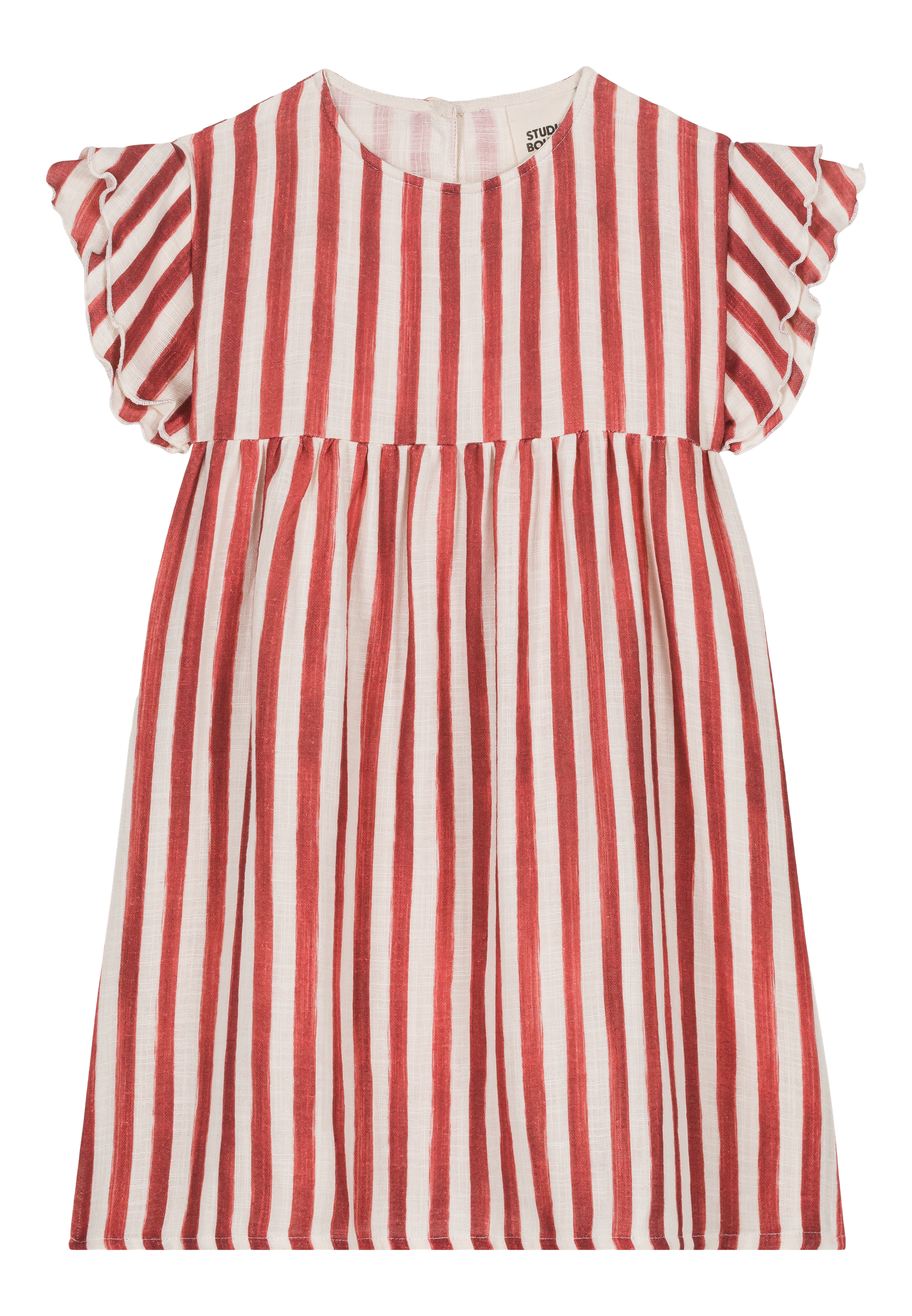 Studio Bohème Paris - Wholesale Dress - Kids - Brick red striped Cousine dress3