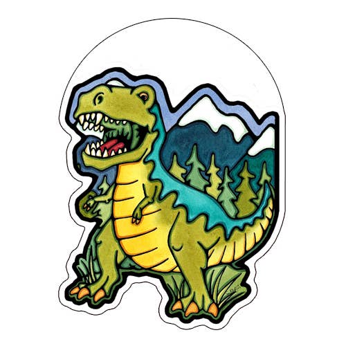 Adhesivo con el nombre de T-Rex para venta al por mayor de Sarah Angst Art