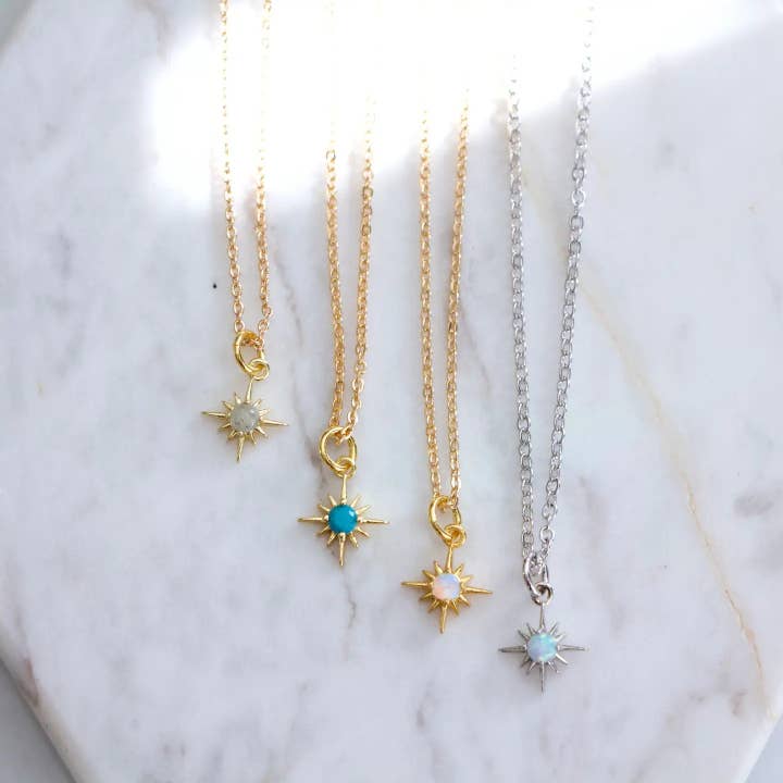 Mini Stone North Star Necklace for wholesale by Mesa Blue