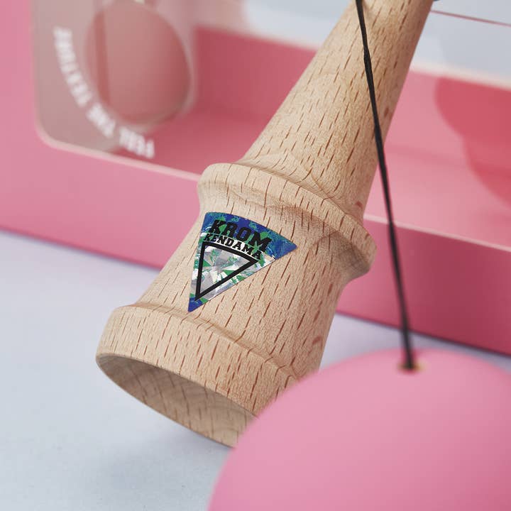 KROM KENDAMA - Wholesale Wood Toy - Kids - KROM · POP RUBBER PINK · KENDAMA