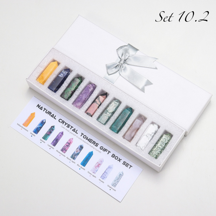 Crystolver (We Cover All Import Fees) - Vente Pierre et cristal de spiritualité - Coffret cadeau de la collection de 10 baguettes en cristal3