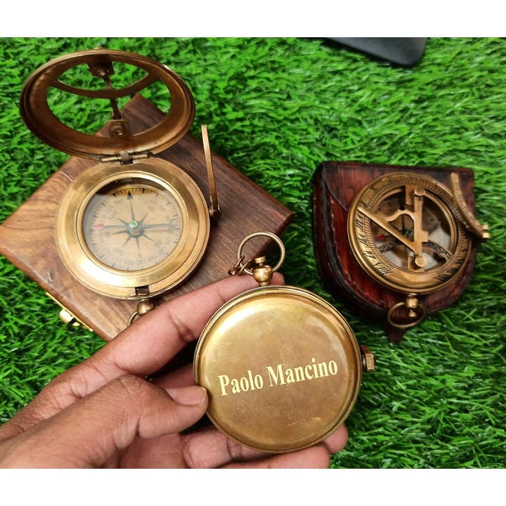 Arts King - Wholesale Navigational Compass - Working Sundial Compass2