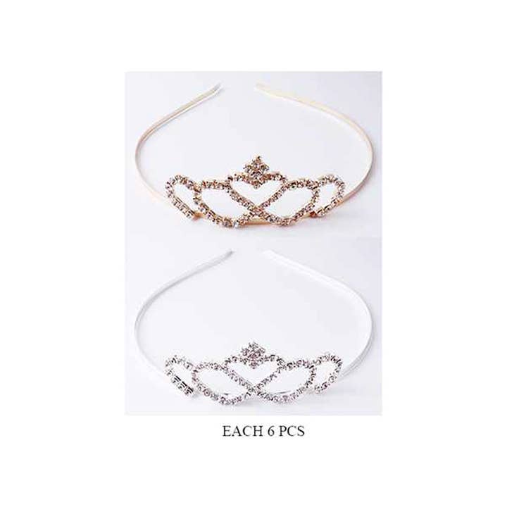 Sensibling Corp. - Wholesale Tiara - Women's - 12PCS - Rhinestone Paved Princess Tiara
9