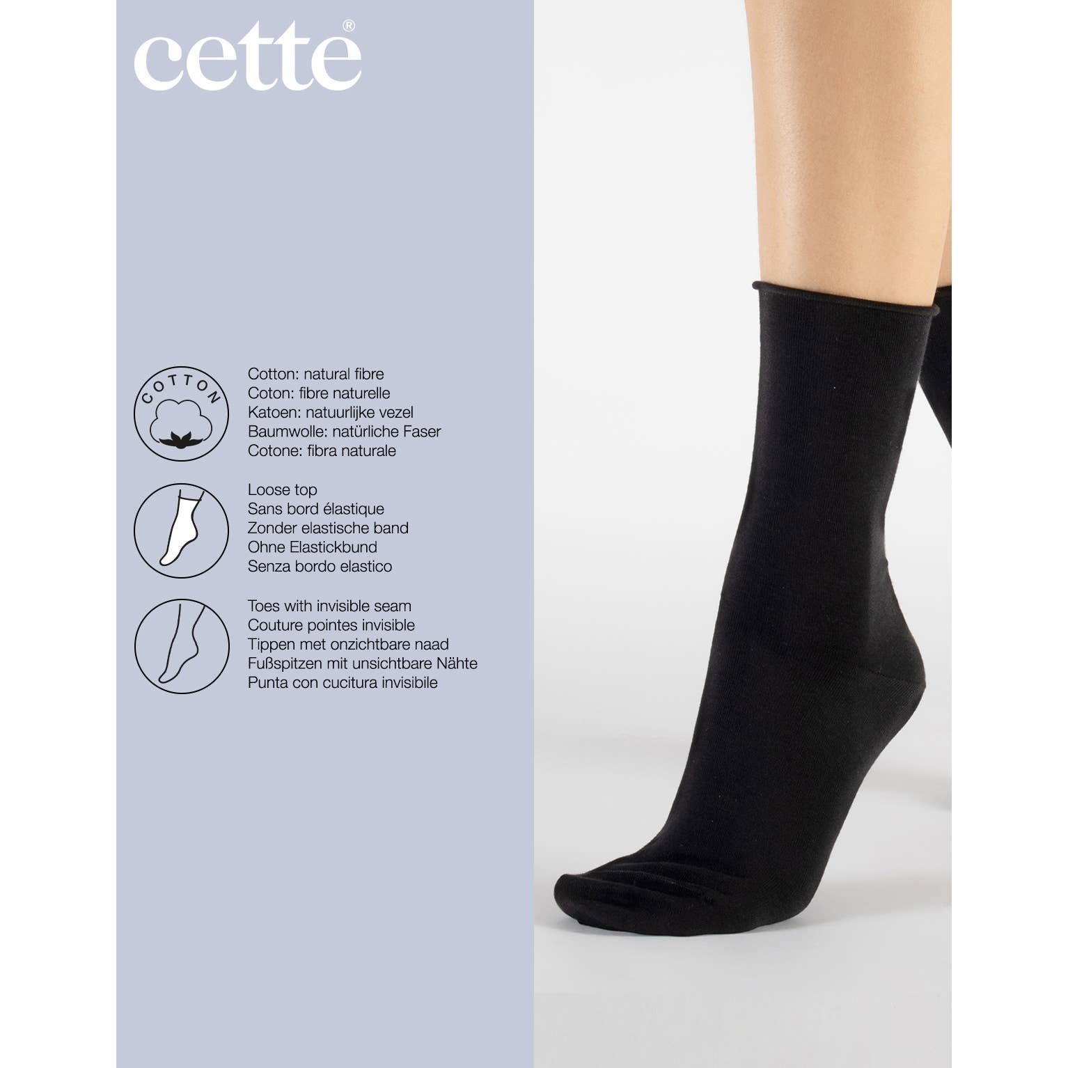 Cette - Wholesale Socks - Women's - Women Cotton Socks Without Elastic Band, Soft Cotton Socks1