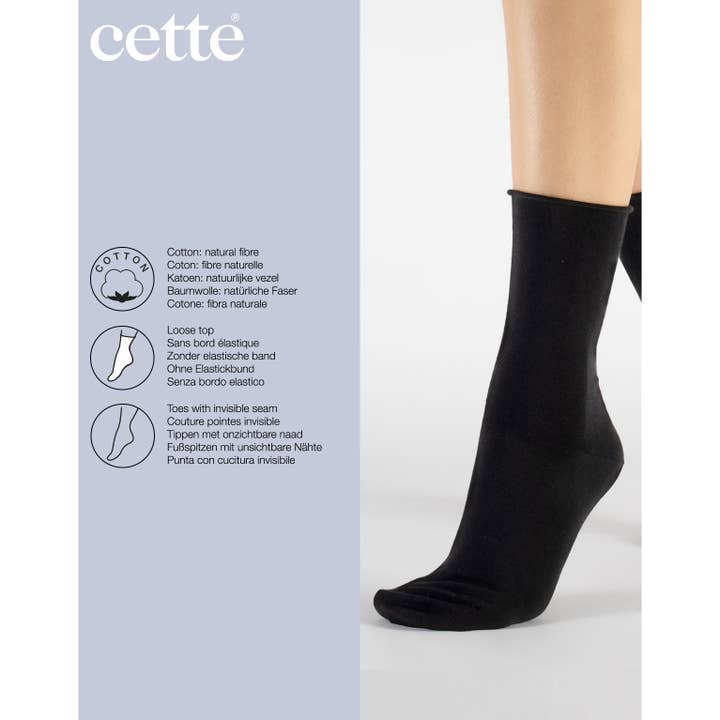 Cette - Wholesale Socks - Women's - Women Cotton Socks Without Elastic Band, Soft Cotton Socks1