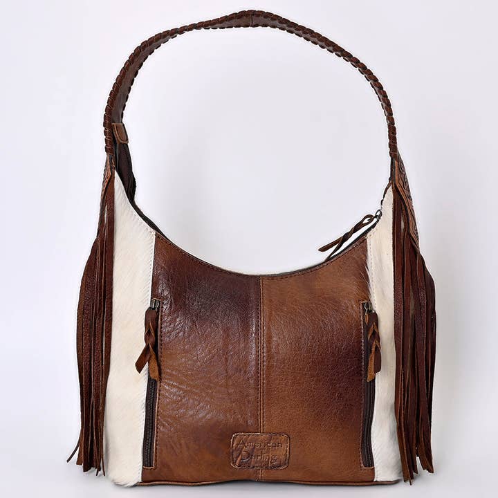 LS Western - Wholesale Shoulder bag – women's - LC-ADBG803 Annie Western Hobo Bag Hair-On Cowhide & Tooled Leather Shoulder Purse21