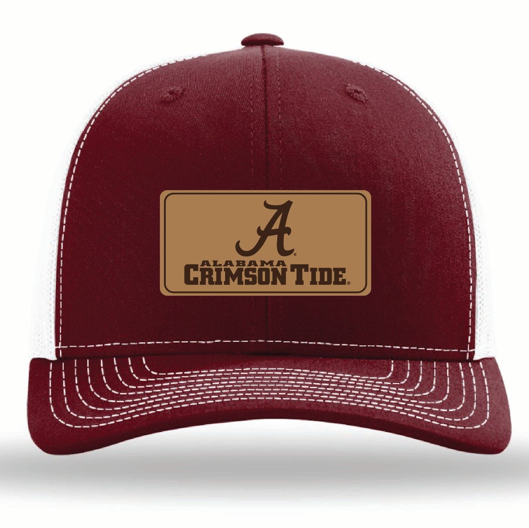 Speckle Bellies Clothing Company – wholesale Flat-brimmed cap – Unisex – A Crimson Tide Leather Patch1