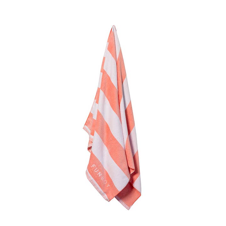 FUNBOY - Wholesale Beach Towel - Pink Striped Cabana Towel
