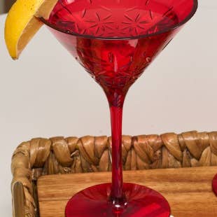 Sophistiplate - Wholesale Cocktail/Liquor Glass - Martini Classic | Red | 8 Oz