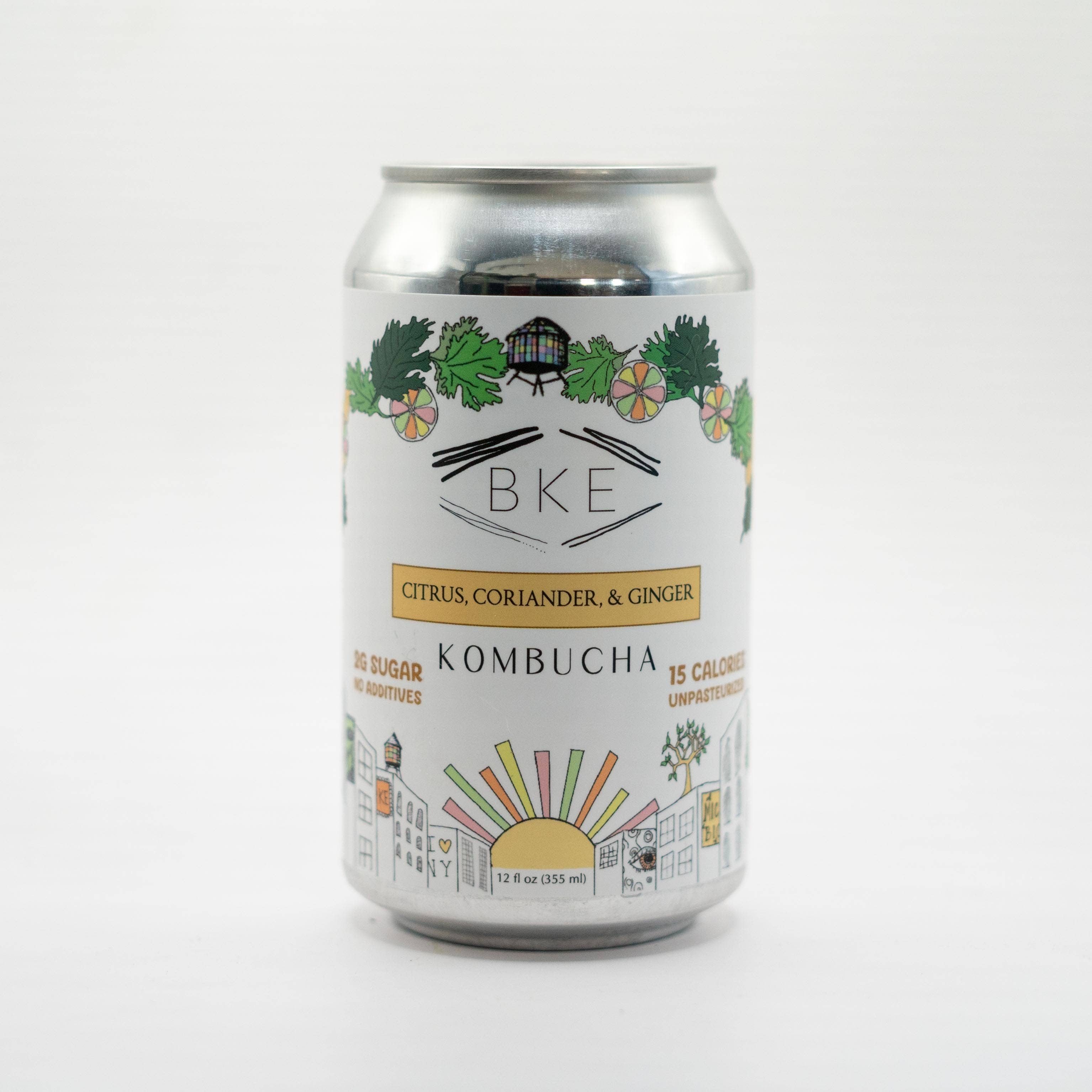 BKE Kombucha - Wholesale Kombucha - Citrus, Coriander, & Ginger Kombucha- Case of 12