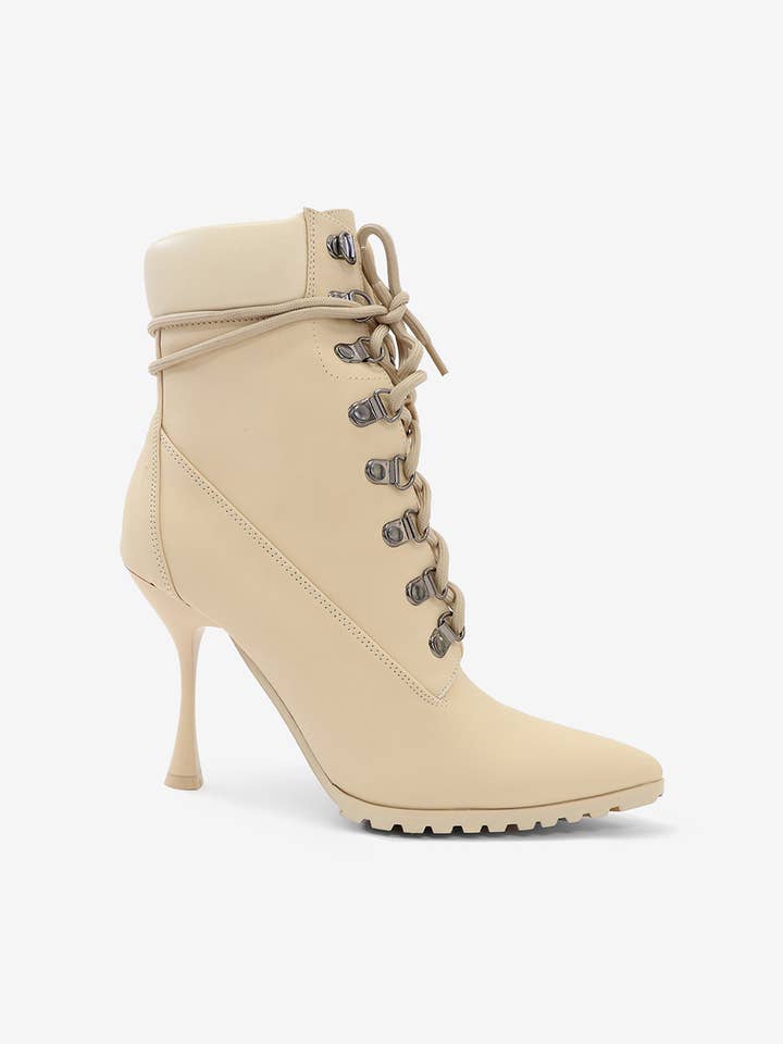 Lemonade Shoes - Wholesale Booties - Women's - THAT'S THE GIRL - Lace-Up Stiletto Ankle Boots