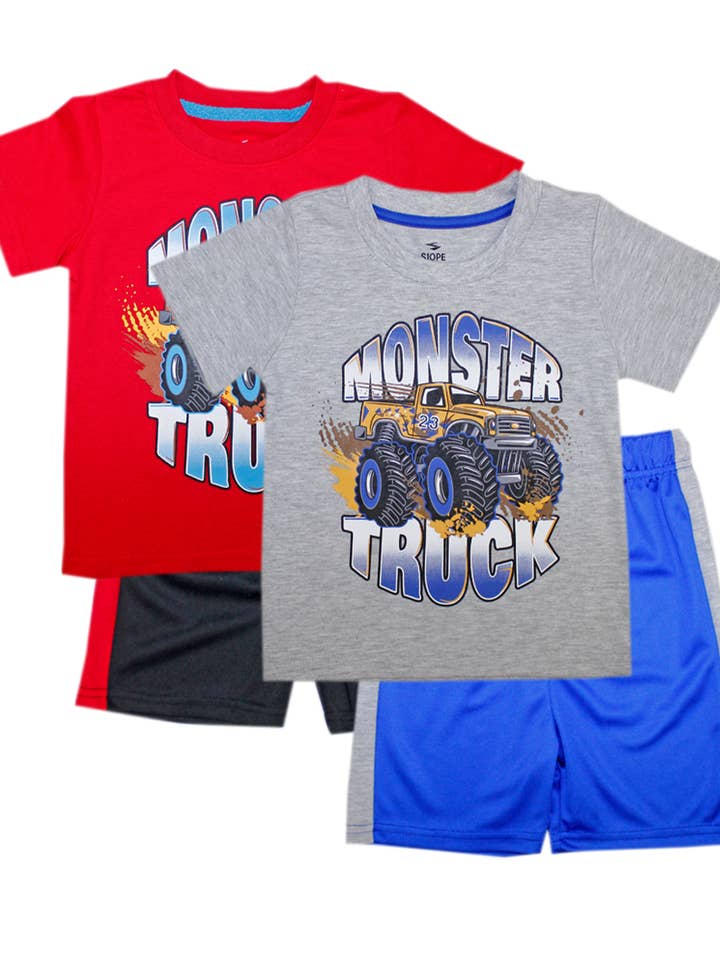 S1Ope Jersey Top Monster Truck Athletic Shorts (Pack Of 12) - 1371401 for wholesale by Hemworld