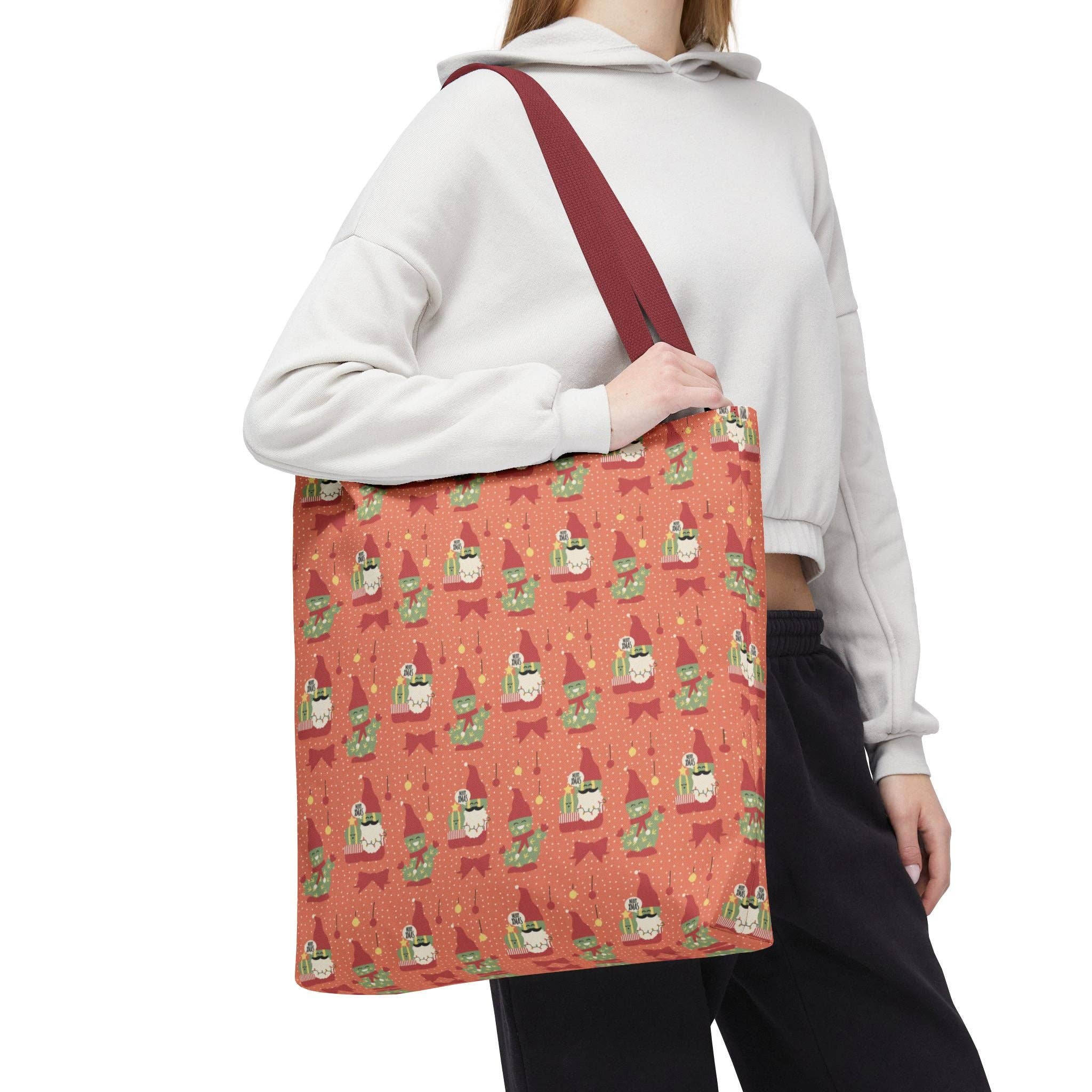 Happythings76 - Wholesale Tote Bag - Women's - Christmas Cactus Gnome Gift Tote Bag — Cute Holiday Carry-All 🎁✨4