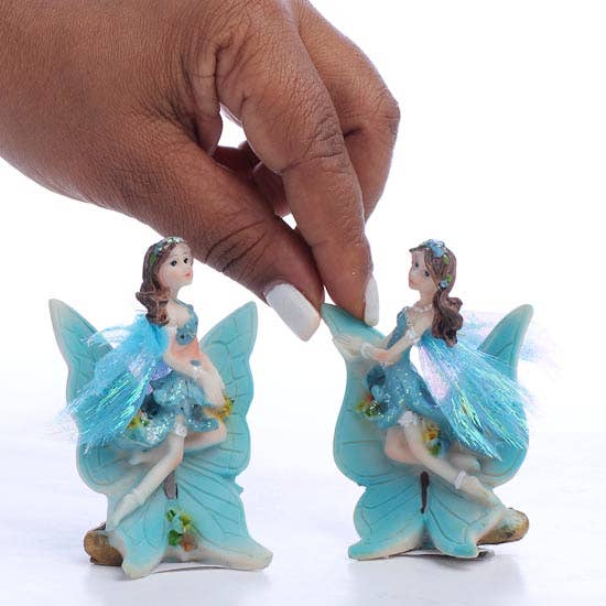 Factory Direct Craft - Vente Décorations de table - Fée Papillon Miniature en Résine de 3" - Choisir la Couleur3