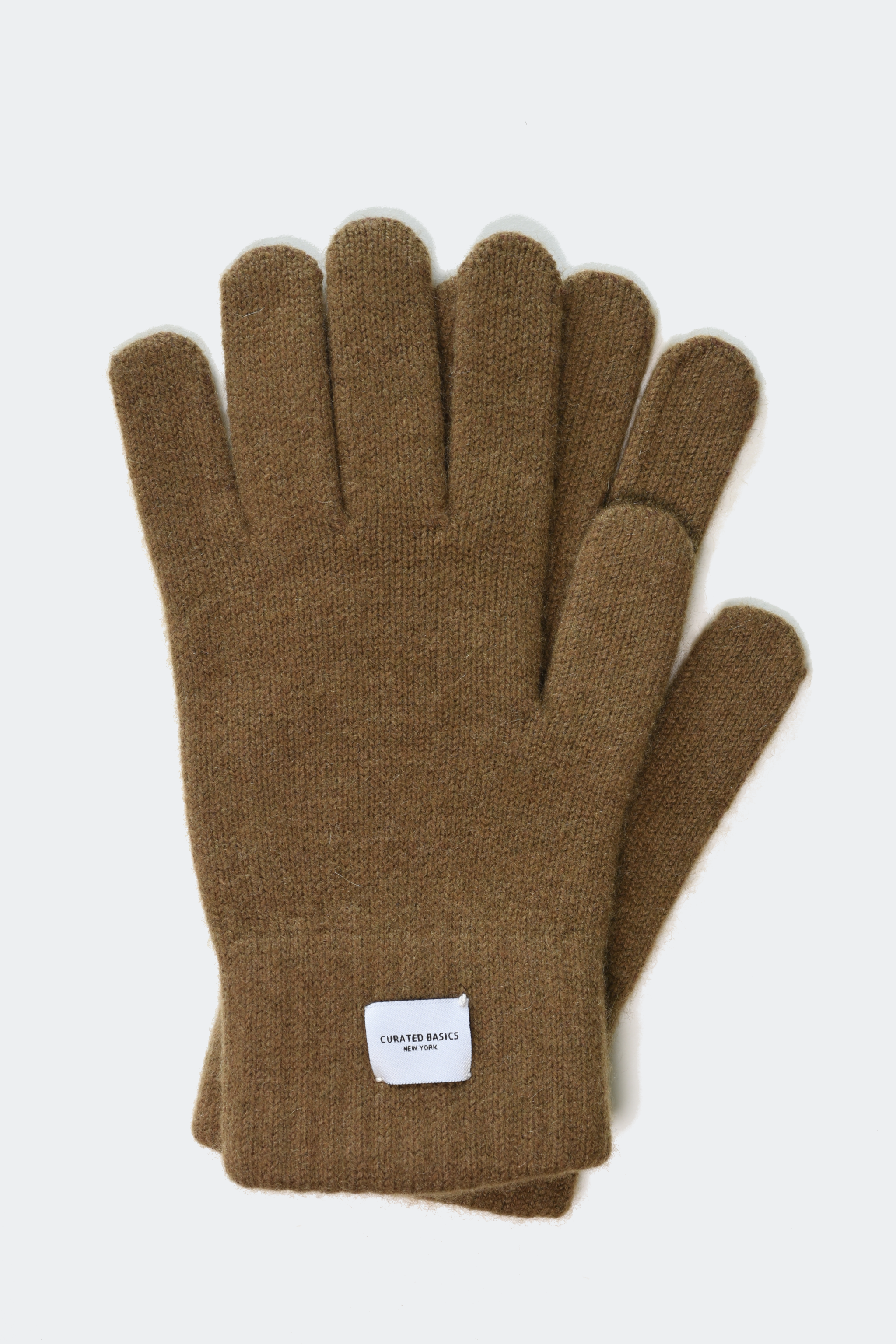 Curated Basics - Venta al por mayor Guantes - Mujer - Guante de punto de lana de cachemira acanalada1