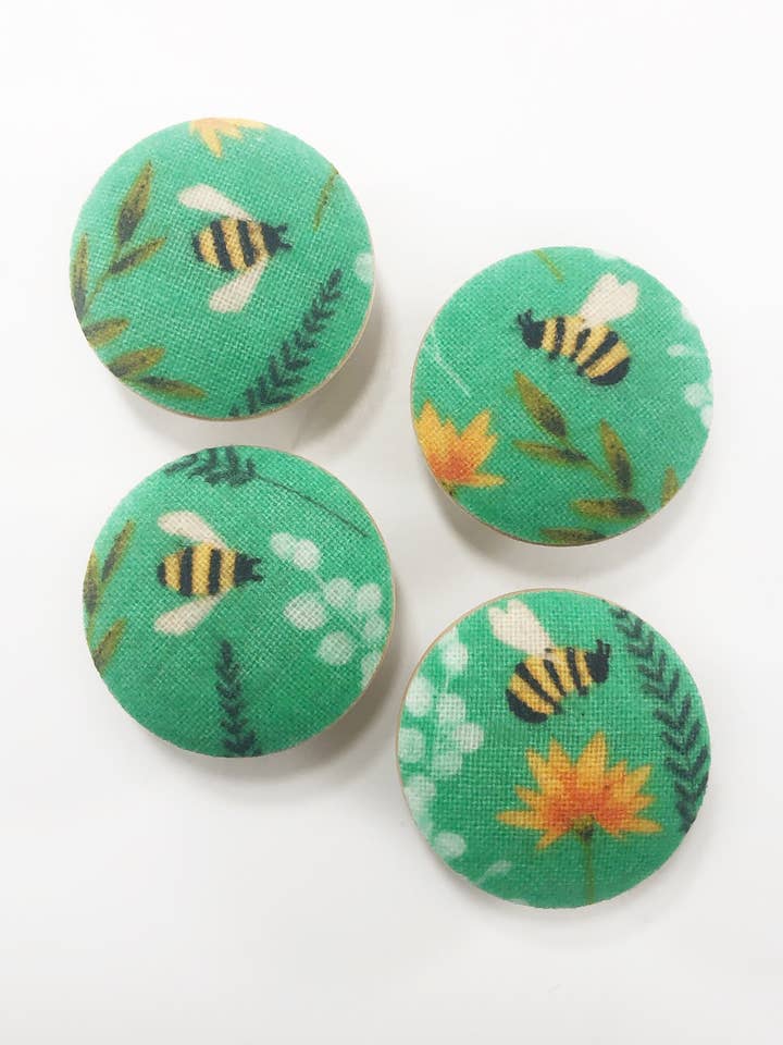 Bees and Flowers Drawer Knob Pulls Set of 4 Cabinet for wholesale by Rusty Canvas