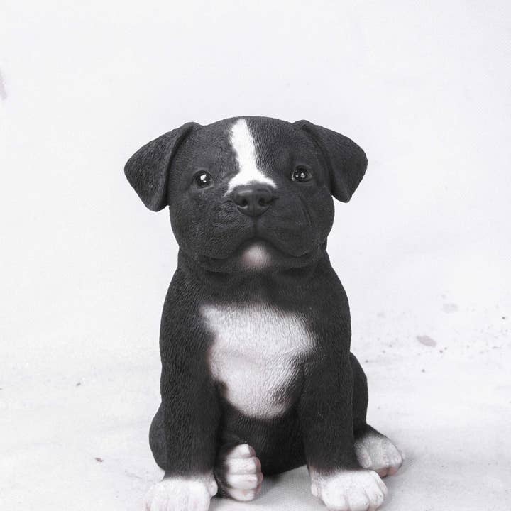 Hi-Line Gift Ltd. - Wholesale Outdoor Ornament/Decor - Pet Pals: Staffordshire Pitbull Puppy Statue4