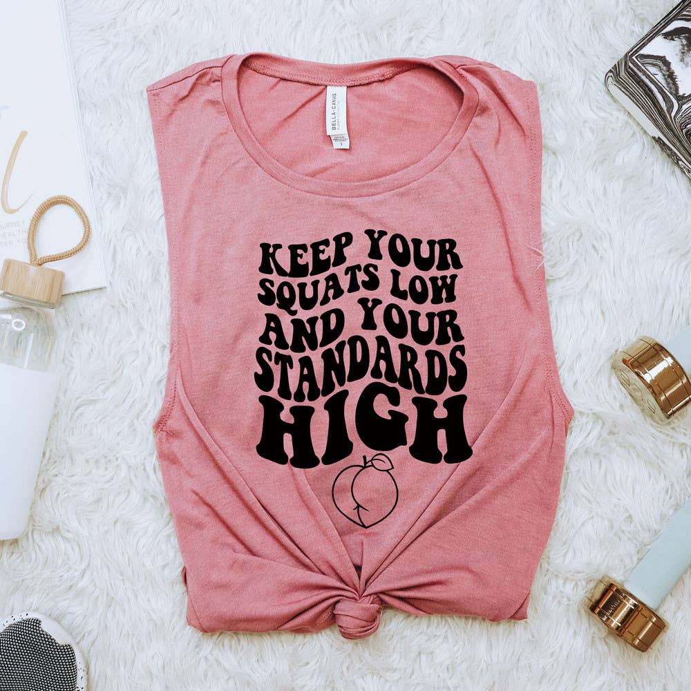 Trendy Transfers – wholesale Sublimation transfer – Keep Your Squats Low And Your Standards High DTF Heat Transfer0