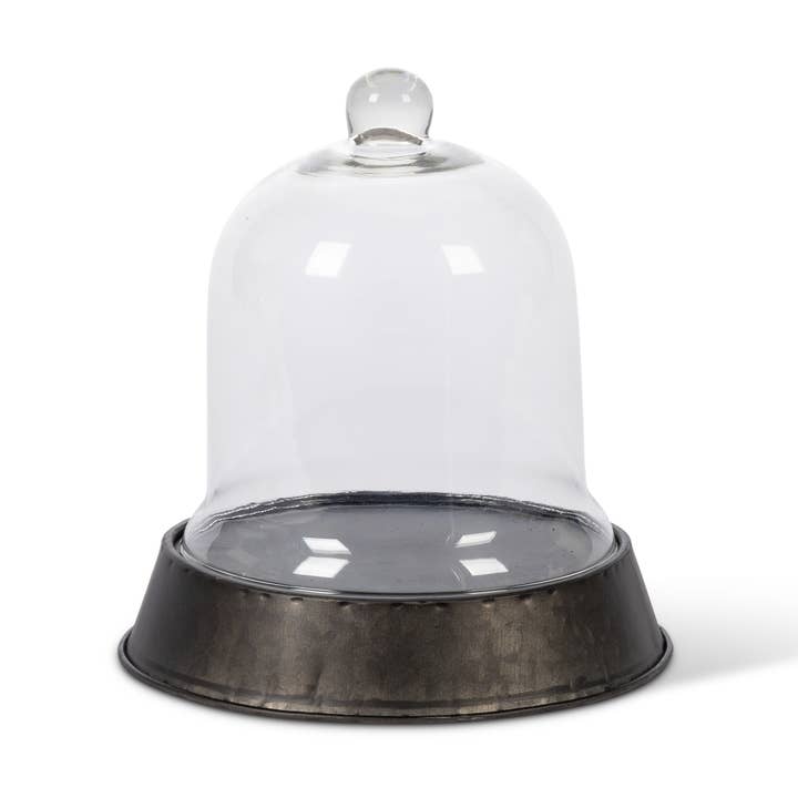 The Gerson Companies - Wholesale Decorative Tabletop Object - Glass Cloche with Black Metal Base - 8.27"H0