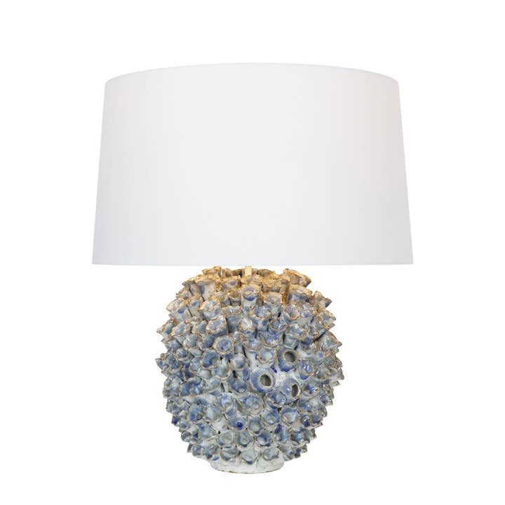 Continental Home - Wholesale Accent/Desk Lamp - El Coral Blue Handmade Thai Ceramic Accent/Desk Lamp