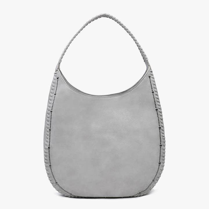 Jen & Co. - Wholesale Shoulder Bag - Women's - M2426 Leslie Studded Whipstitch Hobo6