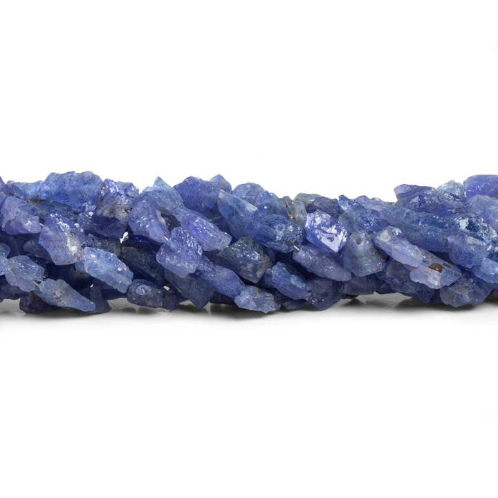 Cristaux naturels de tanzanite 10 x 7 mm, 7,5 pouces, 24 perles pour la vente par The Bead Traders