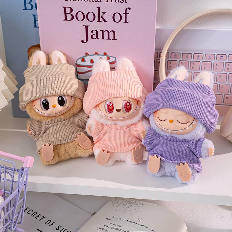 Little Trendy - Wholesale Doll Clothing - Kids - Blank shirts & knitted caps 2pcs set doll clothes7