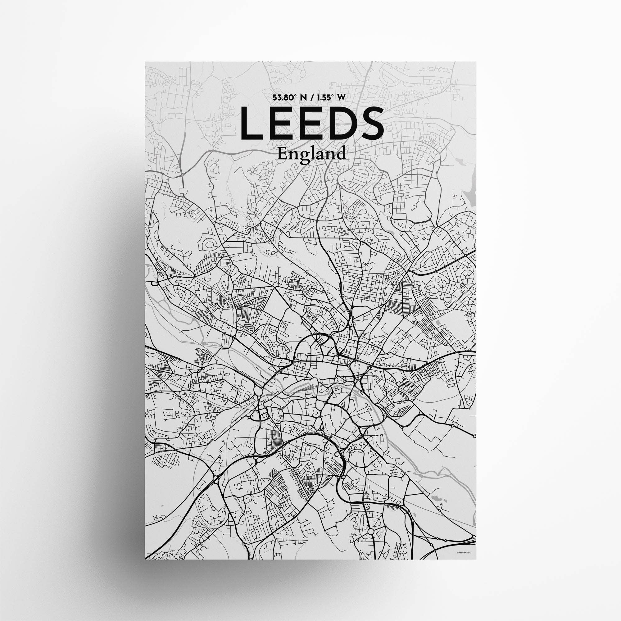 OurPoster.com – wholesale Poster – Leeds karta affisch48