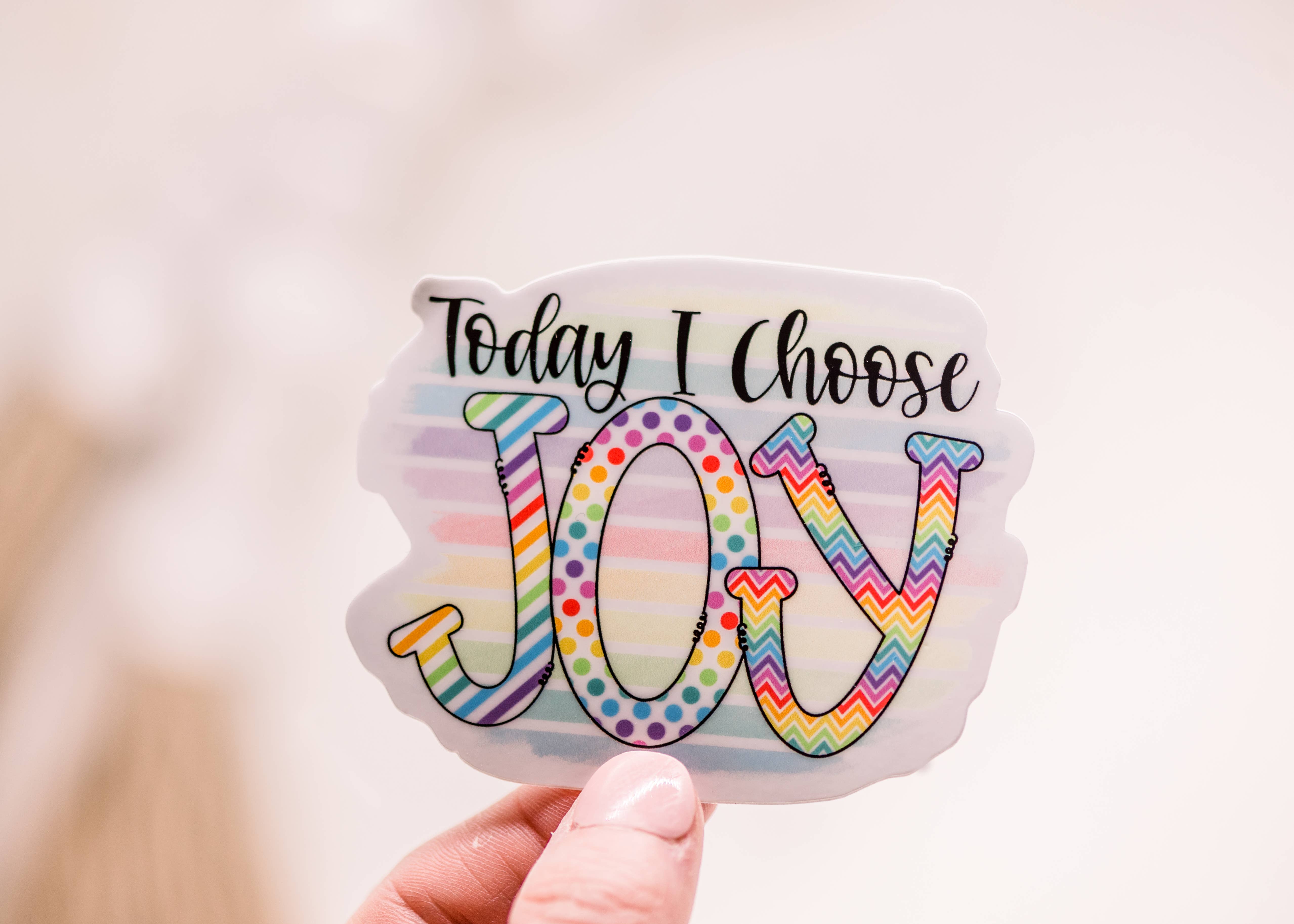 Savannah and James Co – Adesivo por atacado – Today I Choose Joy, adesivo de vinil, 3x3 pol