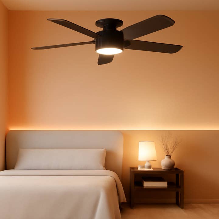 42 Inch Black Ceiling Fan With Light And Remote Dimmable for wholesale on Faire