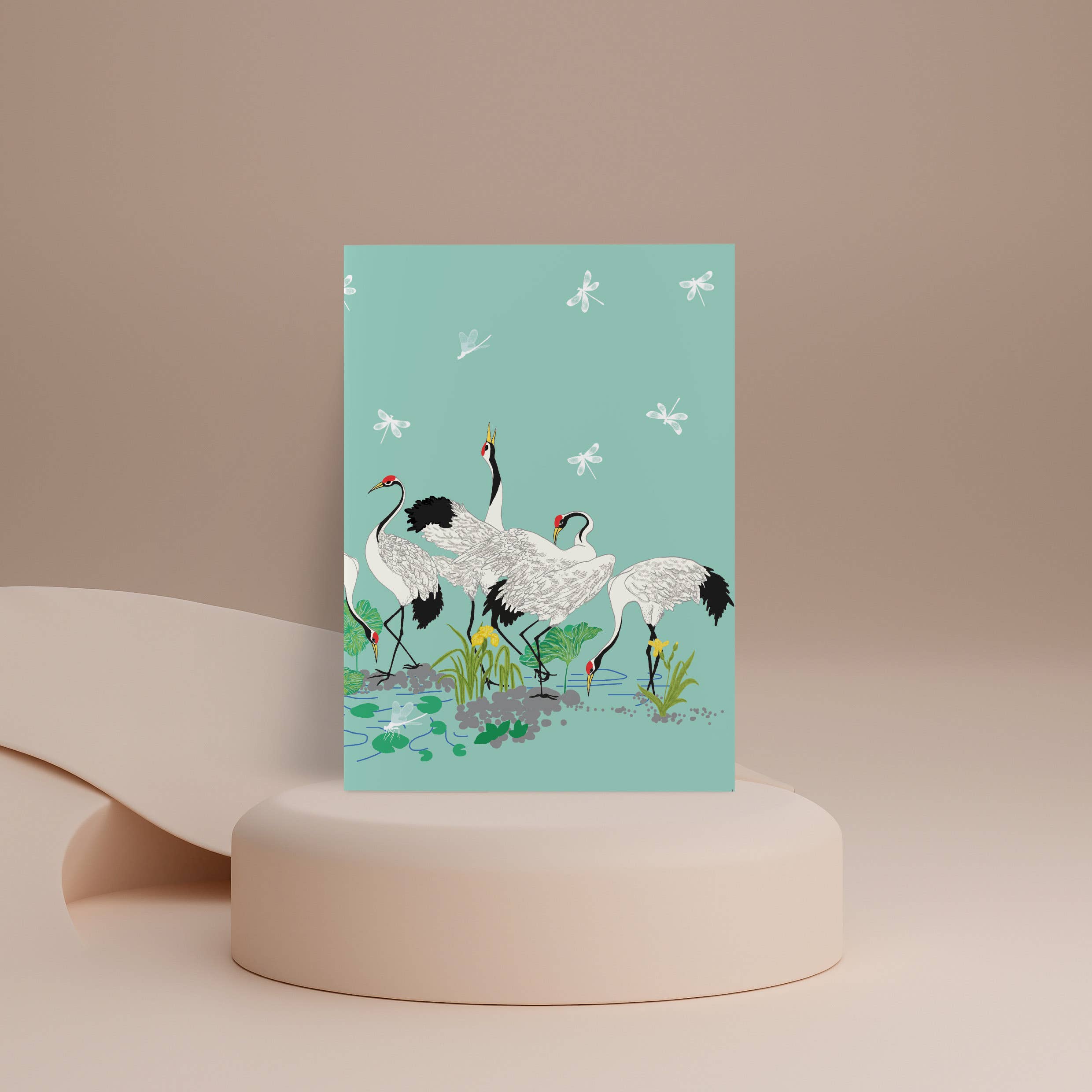 Lümne - Wholesale Notebook - A5 NOTEBOOK - 14.8x21cm - Japanese cranes2