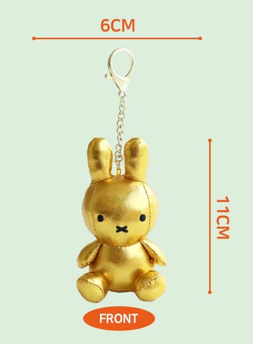 K-Wonderland - Wholesale Keychain - Women's - Miffy Keyring Plush Dolls Glow-in-the-Dark, Silver, Gold2