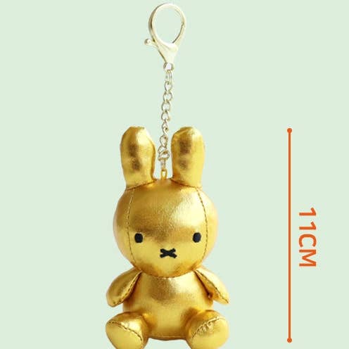 K-Wonderland - Wholesale Keychain – Women's - Miffy Keyring Plush Dolls Glow-in-the-Dark, Silver, Gold2