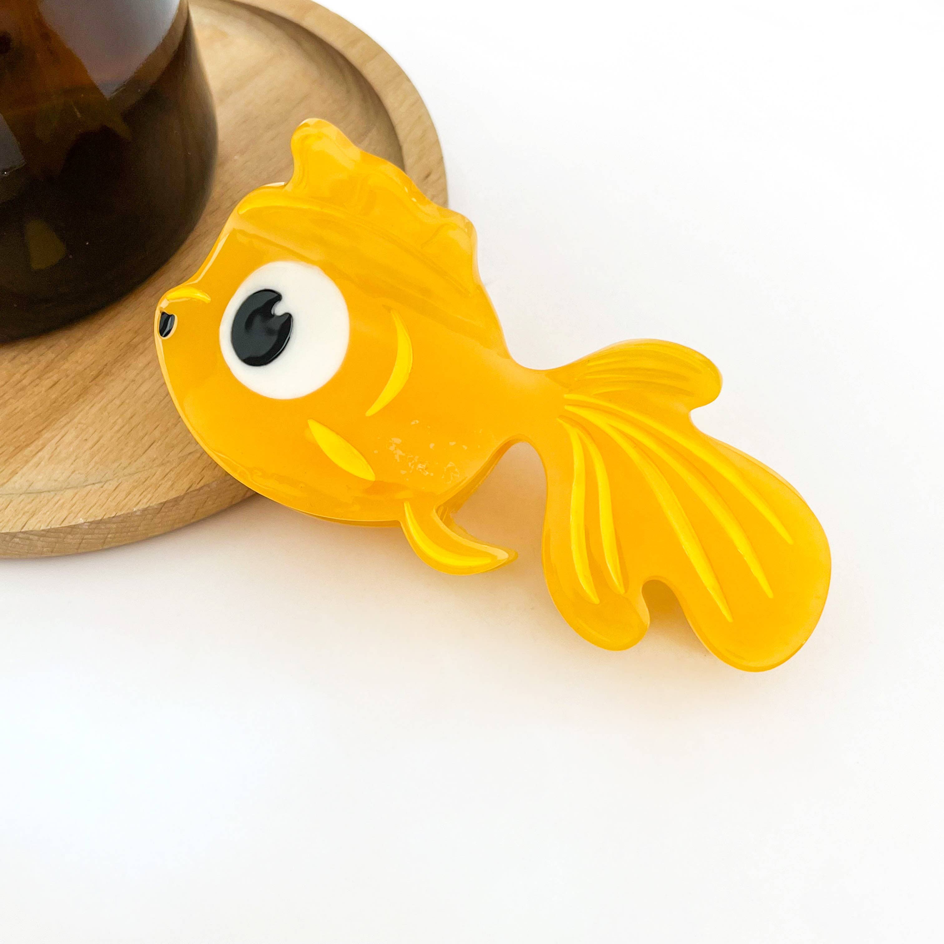 TheDivaSoap - Wholesale Hair Clip - Women's - Big-Eyed Goldfish Hair Clip, Cute Acetate Animal Hair Clip0