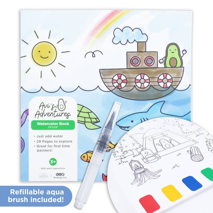 Watercolor Paint Book + Water Pen (ages 3+) for wholesale by BapronBaby