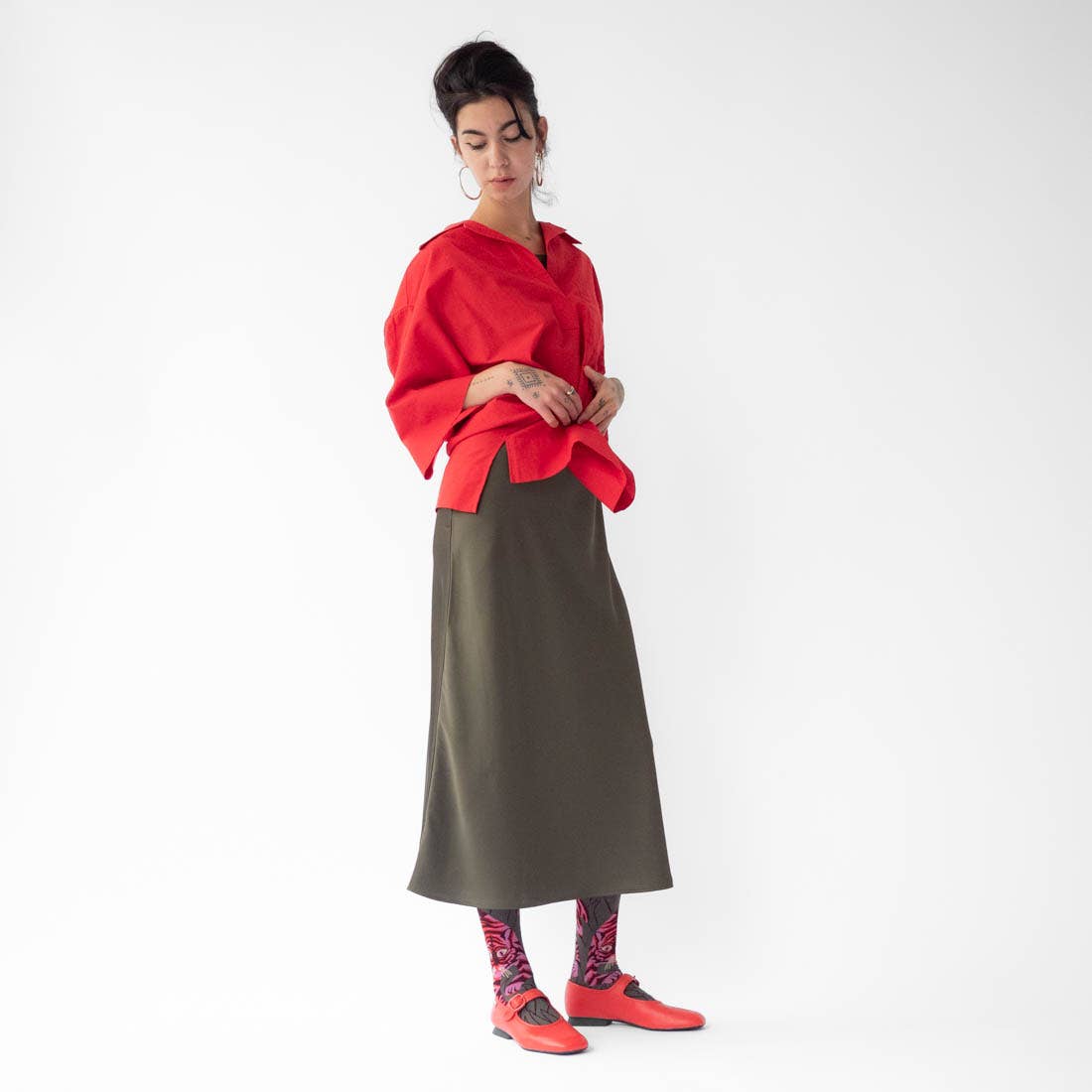 Bonne Maison - Wholesale Sokken - Uniseks - Khaki sokken met tijgerprint2