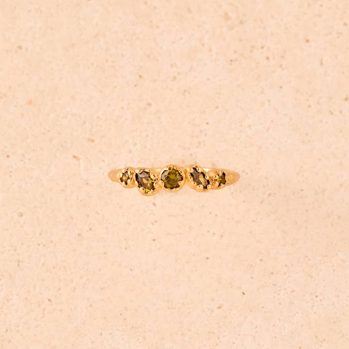 Koré Green Ring | Jewelry Gold Gift Waterproof for wholesale by Agapée Jewelry