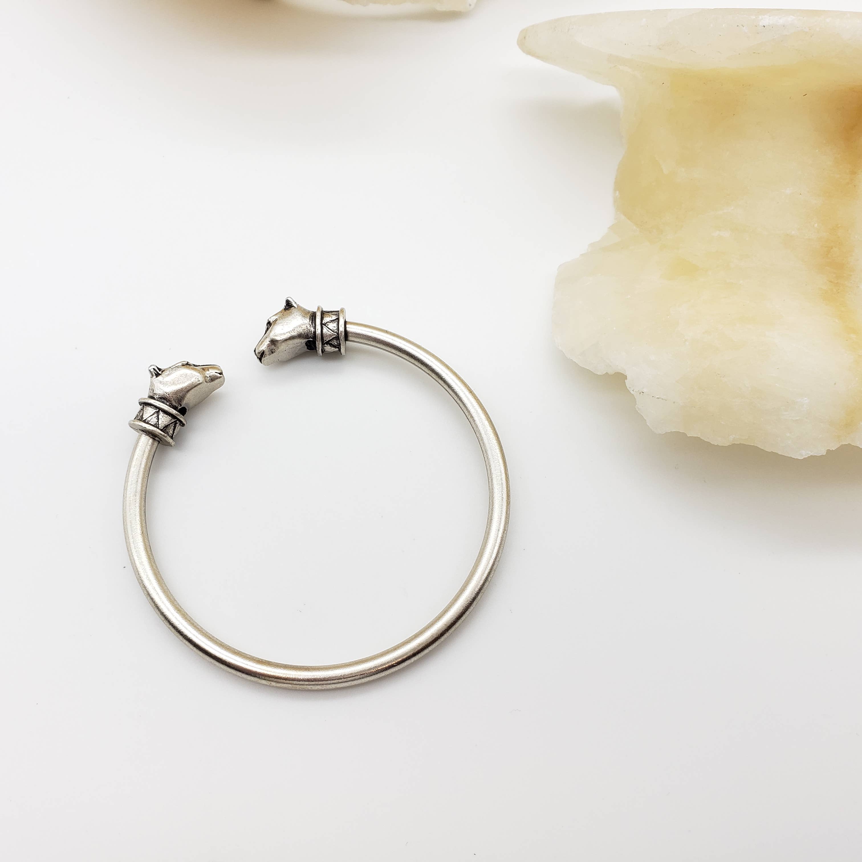 Discoveries, Inc. - Wholesale Cuff Bracelet - Egyptian Cat Cuff Bracelet - Silver Finish - Bastet Goddess1