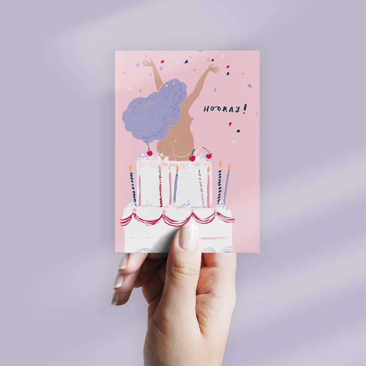 Sister Paper Co. – wholesale Birthday card – Hooray Birthday Cake Card | Birthday Cards | Funny Card2