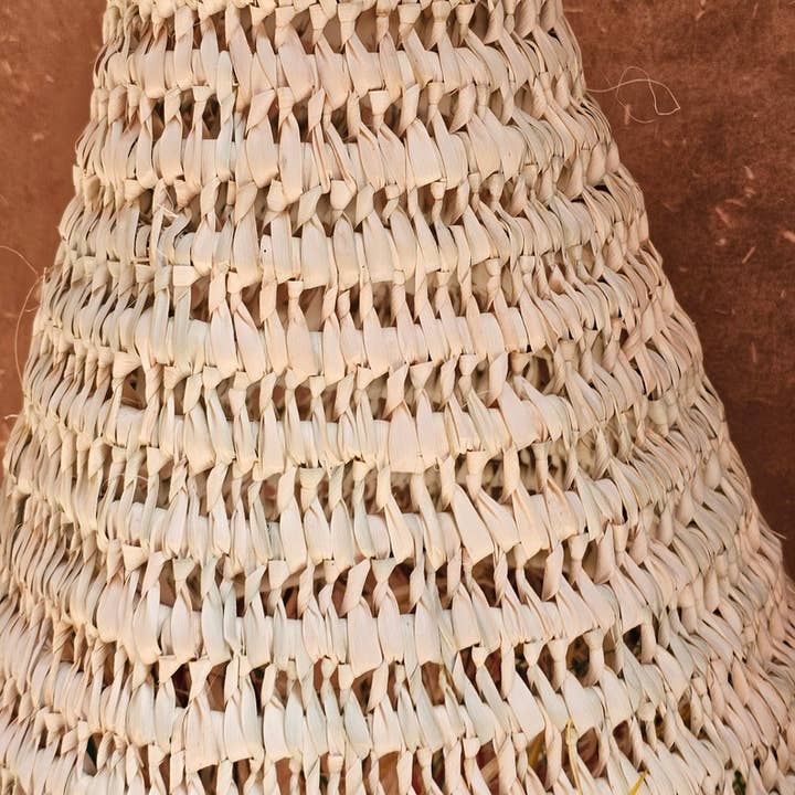 Melecraft - Venta al por mayor Lámpara de araña y colgante - Lámpara colgante marroquí de paja con flecos multicolores5