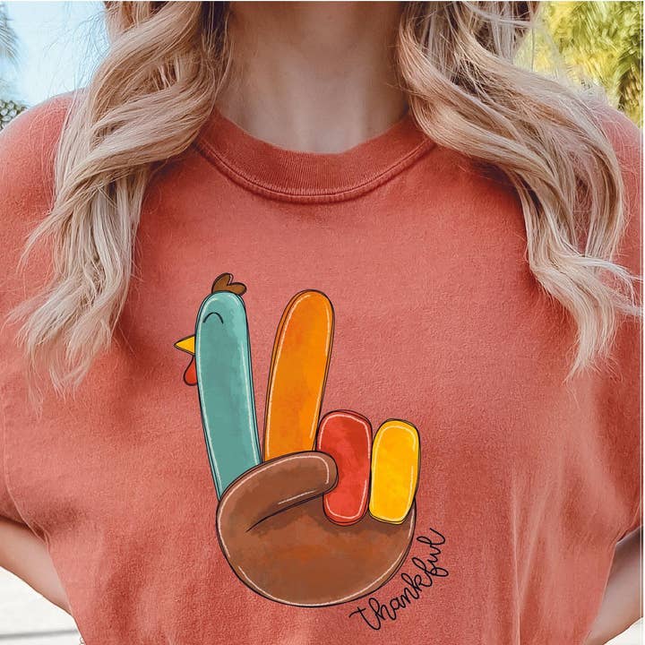 Thankful Turkey DTF Transfer for wholesale by Nashville Design House