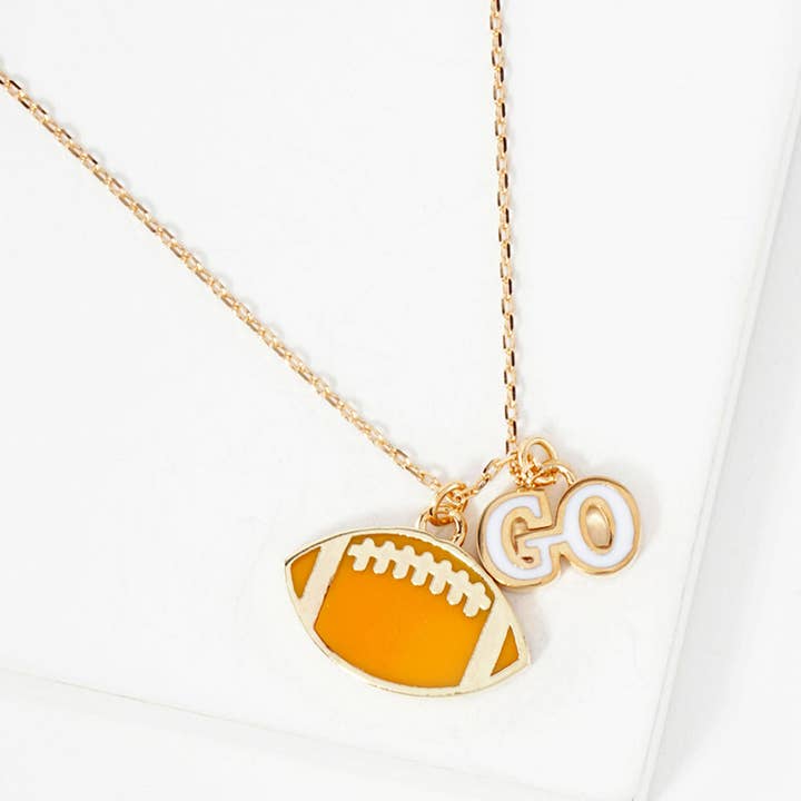 Fashion City - Wholesale Pendant/Charm Necklace - Football Theme Designed Pendant Necklace