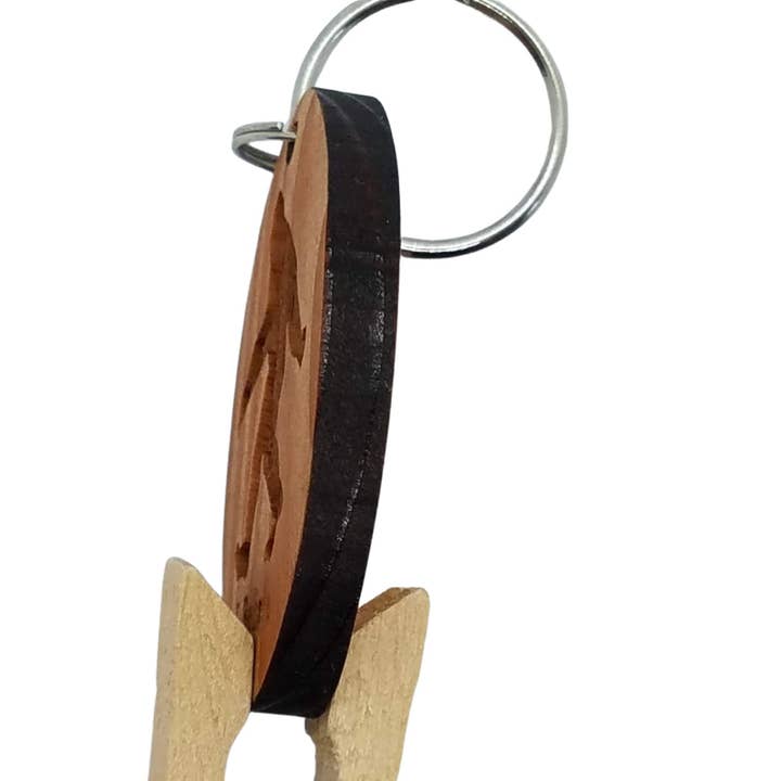 Happy Wood Products - Wholesale Keychain - Unisex - Acadia National Park Keychain Mountains Wood Keyring Made in USA Maine Souvenir Cadillac Mountain ME Souvenir Key Tag Bag1