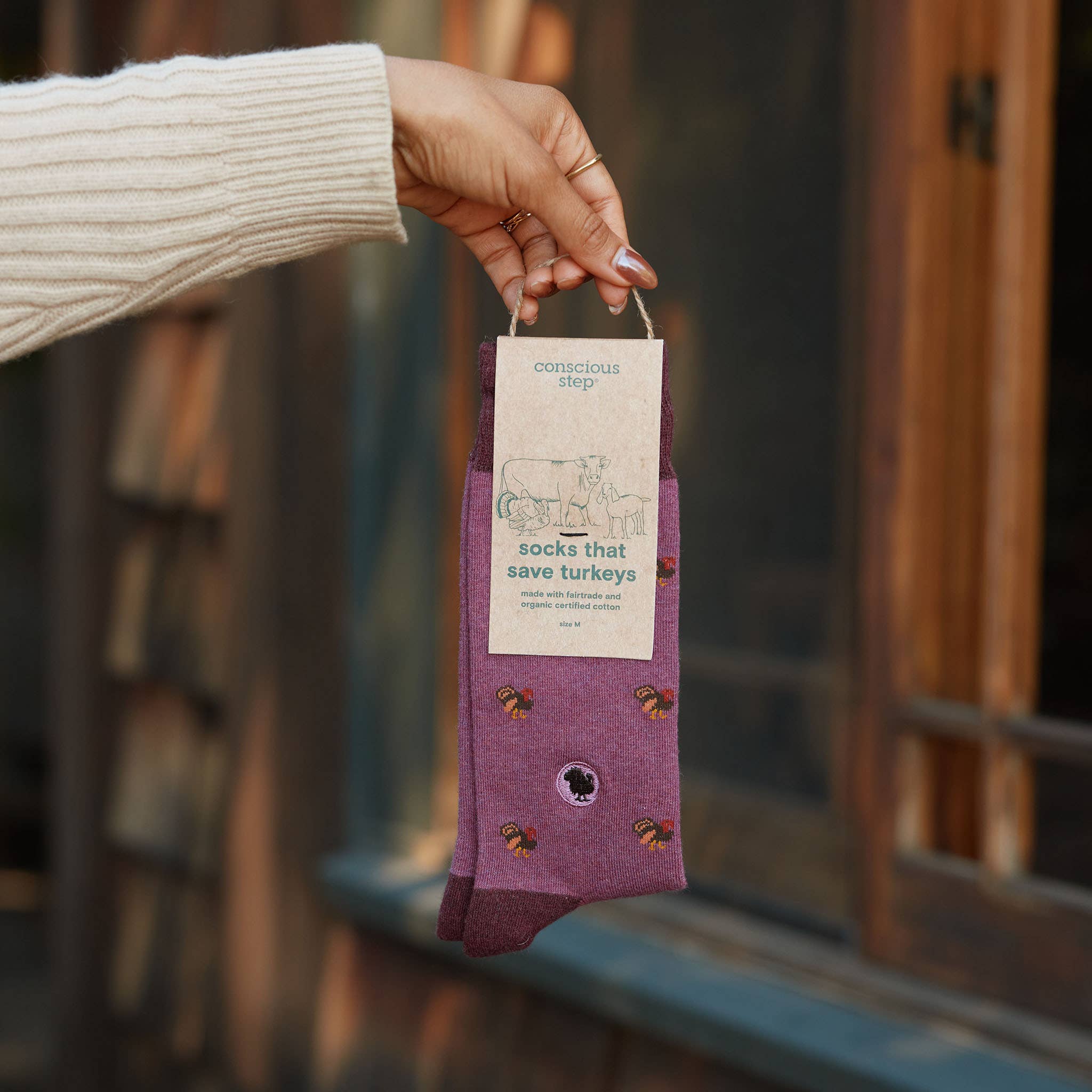 Conscious Step - Vente Chaussettes – unisexe - Chaussettes qui sauvent les dindes4