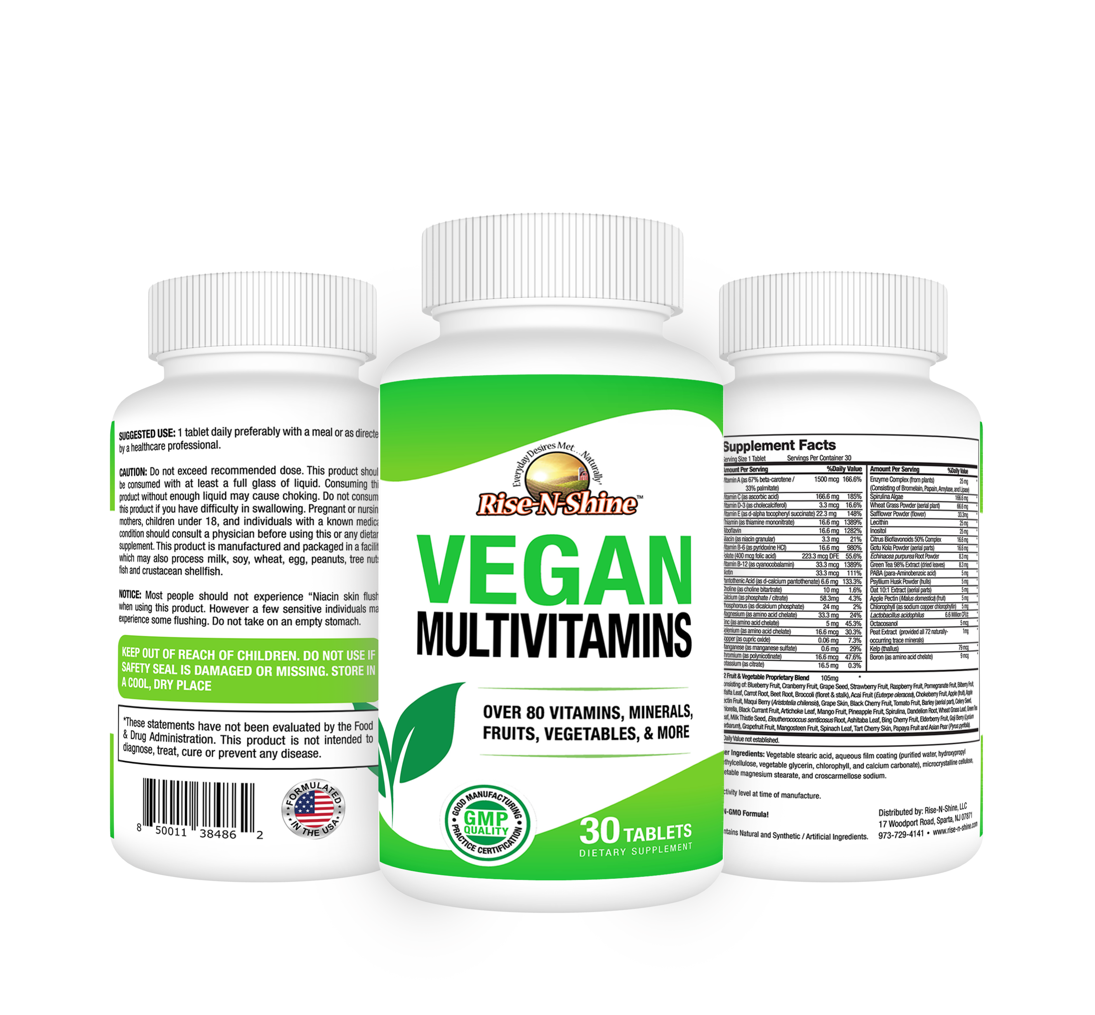 Rise-N-Shine Online - Venta al por mayor Suplementos/vitaminas para beber - Multivitaminas veganas1