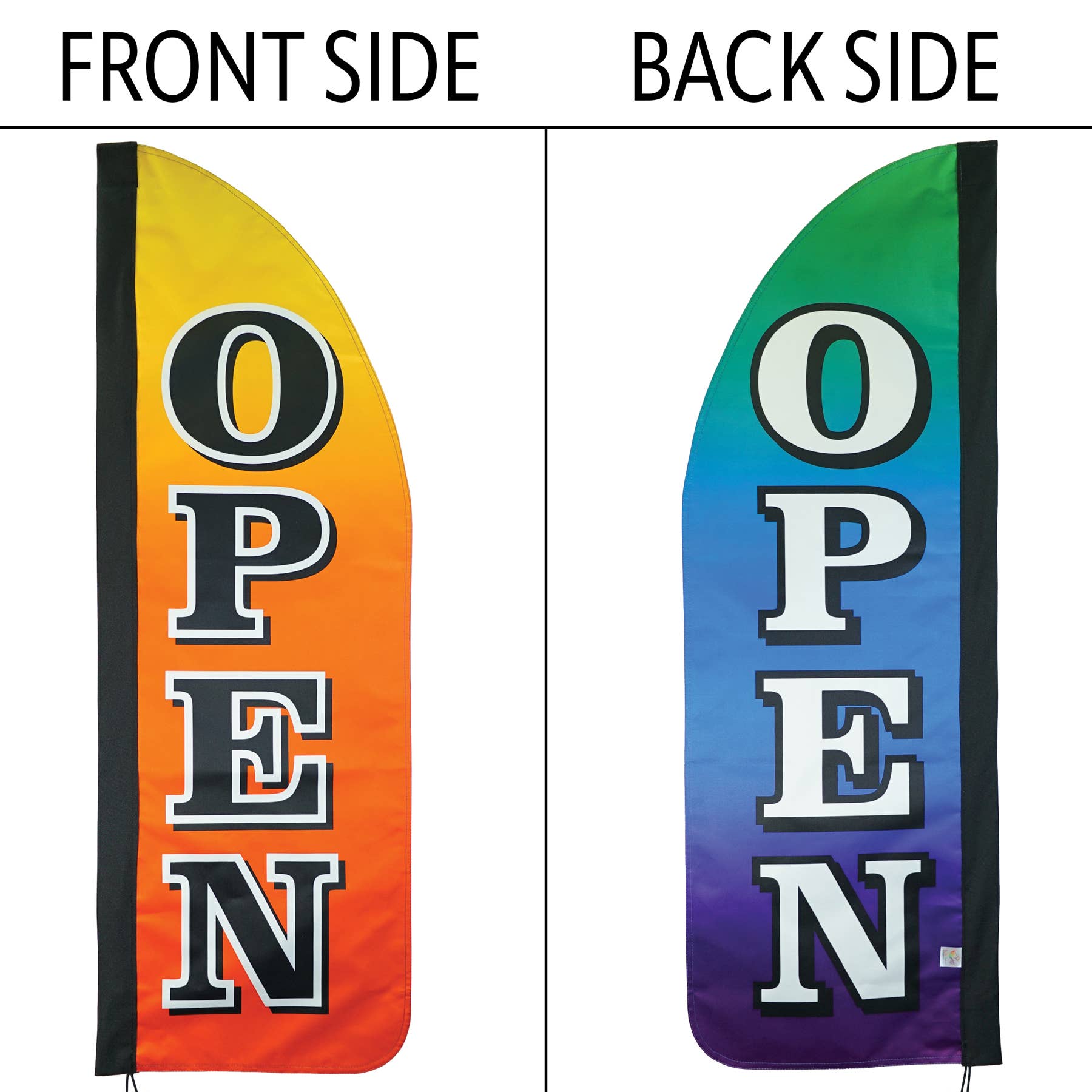 In the Breeze, LLC. - Wholesale Banner - 4' Heavy Duty Open Gradient Double Sided Feather Banner3