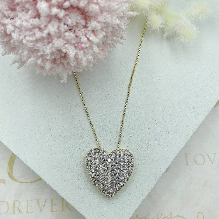 Heart Of Shining Stones Necklace for wholesale by Cherie by Cherie