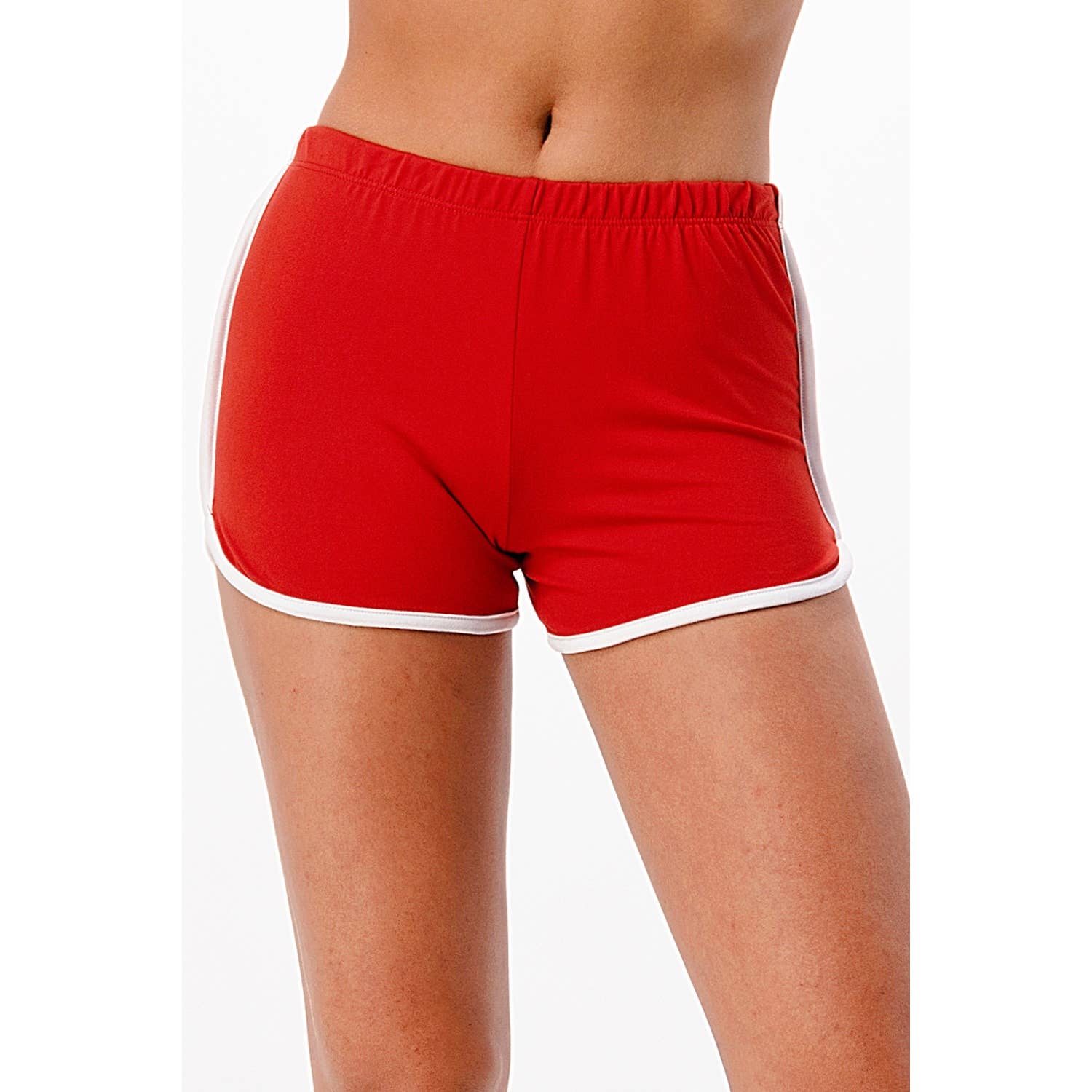 Lime All the Time - Wholesale Shorts - Women's - Solid Colored Shorts with White In-Seam Piping16